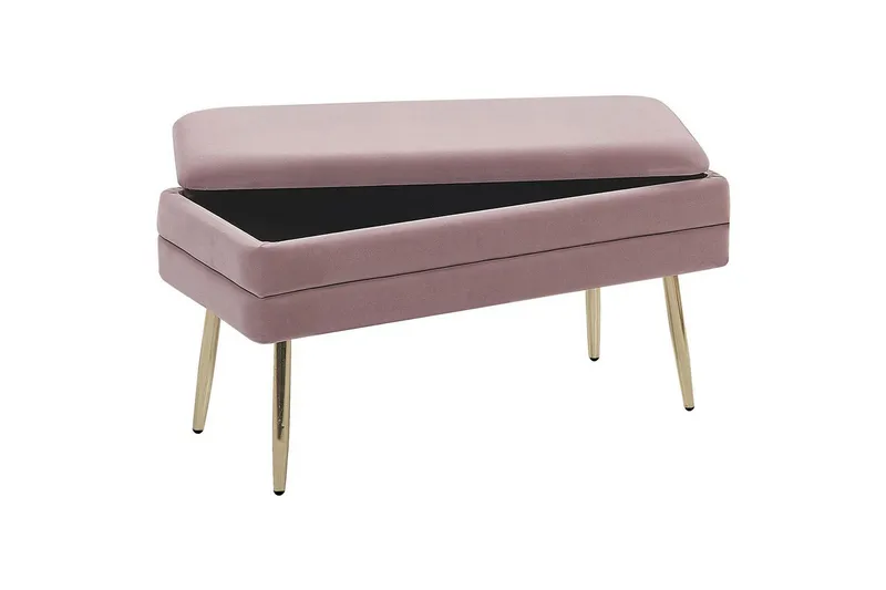 Opbevaringsbænk Durham Rosa - Rosa - Møbler - Stole & lænestole - Taburet & skammel - Puf - Opredelig puf