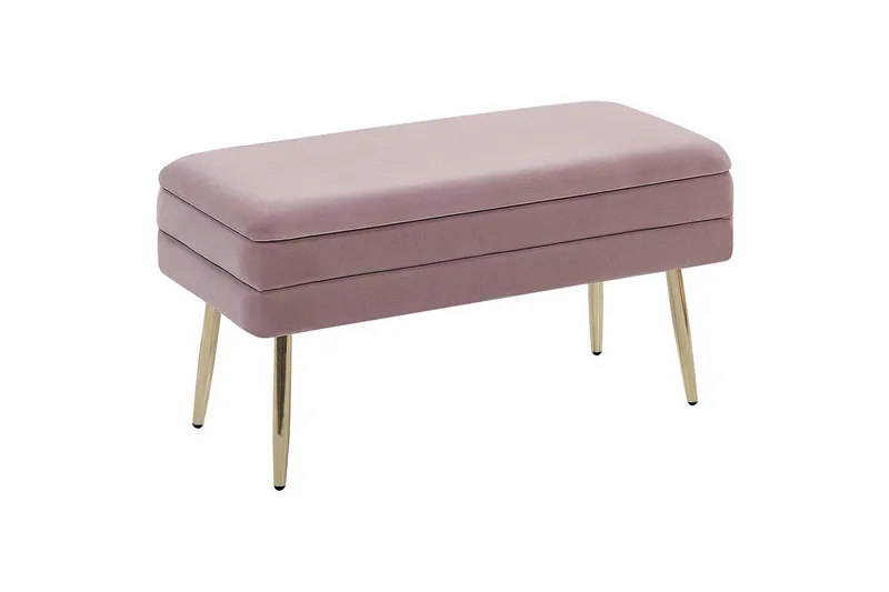 Opbevaringsbænk Durham Rosa - Rosa - Møbler - Stole & lænestole - Taburet & skammel - Puf - Opredelig puf