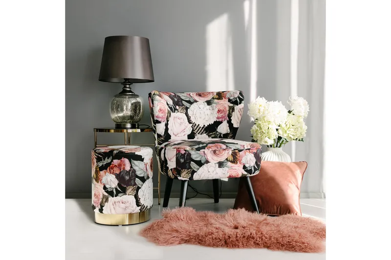 Puf La Perla - Blomster - Møbler - Stole & lænestole - Taburet & skammel - Puf