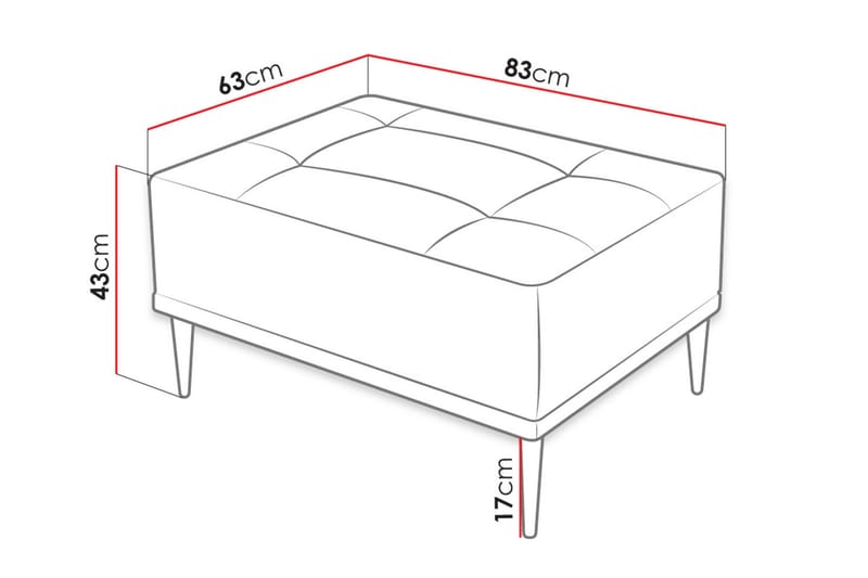 Rapale Fodskammel - Beige - Puf