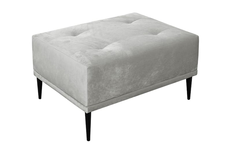 Rapale Fodskammel - Velour/Sølv - Møbler - Stole & lænestole - Taburet & skammel - Puf