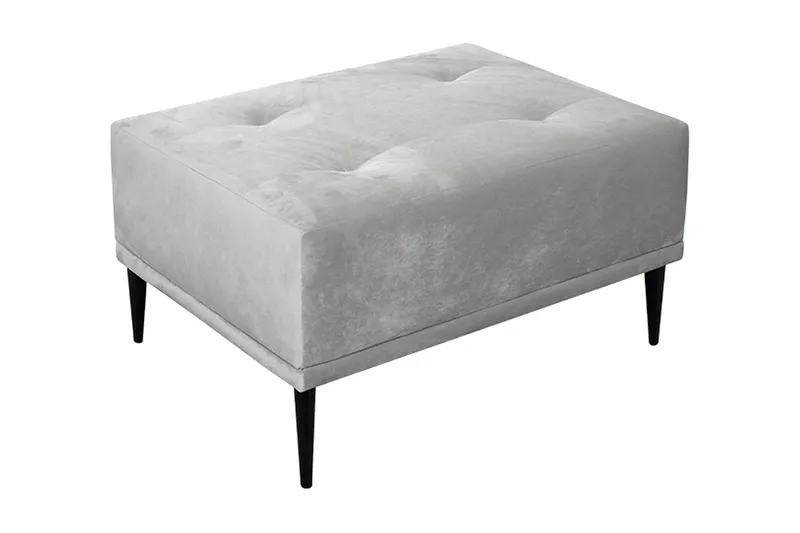 Rapale Fodskammel - Velour/Sølv - Møbler - Stole & lænestole - Taburet & skammel - Puf