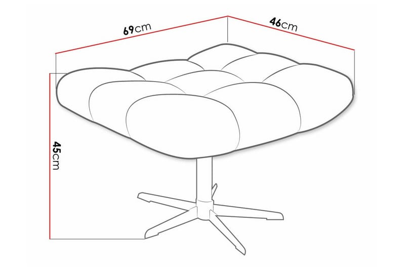 Rathkeale Fotpall 46 cm Beige/Black - Møbler - Stole & lænestole - Taburet & skammel - Puf