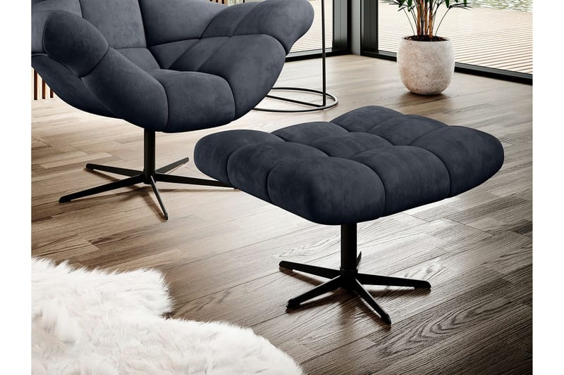 Rathkeale Fotpall 46 cm Black - Møbler - Stole & lænestole - Taburet & skammel - Puf