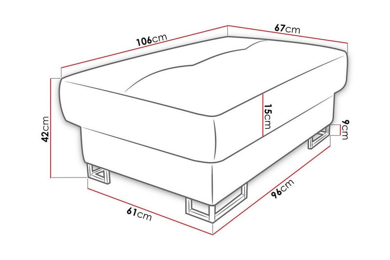 Reginia Fodskammel 67 cm - Møbler - Stole & lænestole - Taburet & skammel - Puf