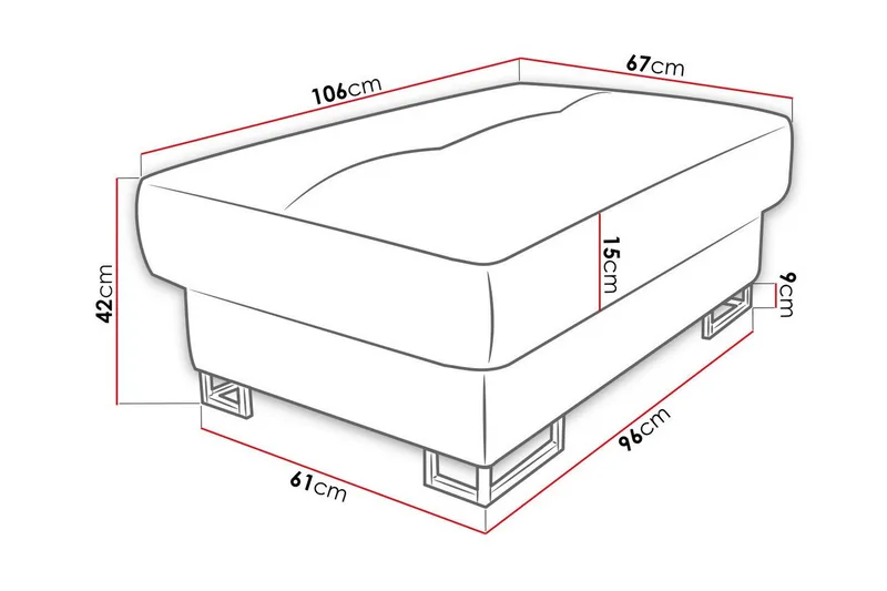 Reginia Fodskammel 67 cm - Møbler - Stole & lænestole - Taburet & skammel - Puf