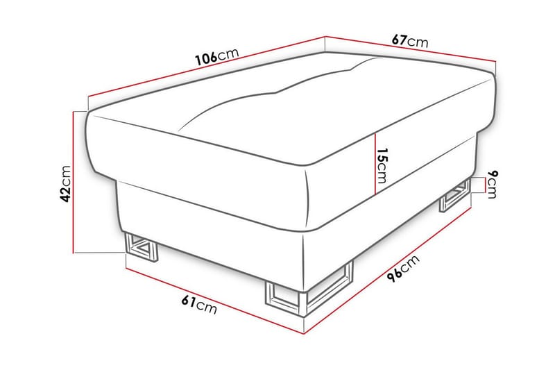 Reginia Fodskammel 67 cm - Møbler - Stole & lænestole - Taburet & skammel - Puf