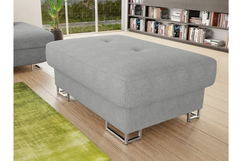 Reginia Fotpall 67 cm Ljusgrå - Møbler - Stole & lænestole - Taburet & skammel - Puf