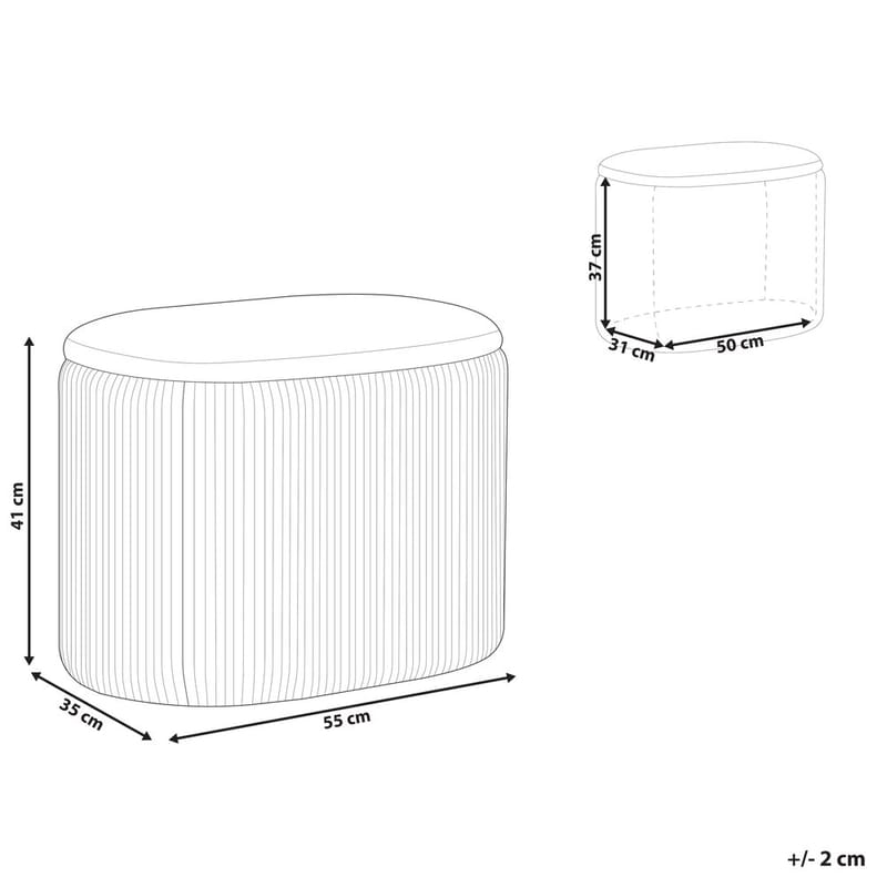 Puf Richland - Beige - Møbler - Stole & lænestole - Taburet & skammel - Ottoman