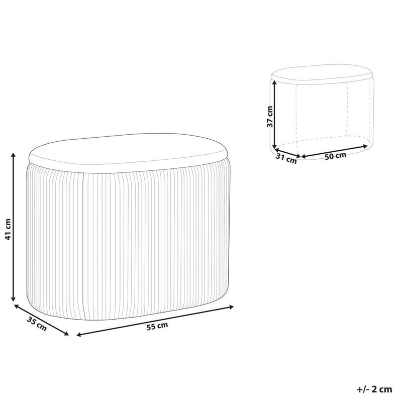 Puf Richland - Grå - Møbler - Stole & lænestole - Taburet & skammel - Ottoman