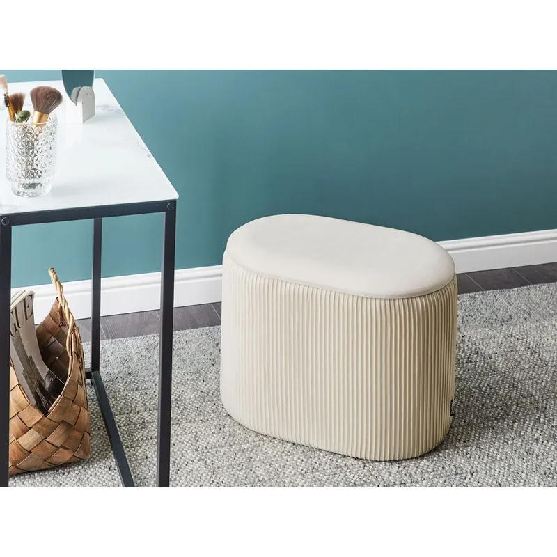 Puf Richland - Lys beige - Møbler - Stole & lænestole - Taburet & skammel - Ottoman