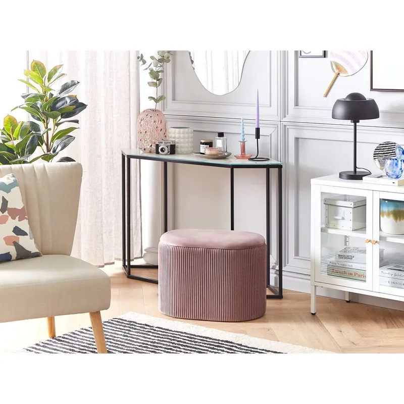 Puf Richland - Rosa - Møbler - Stole & lænestole - Taburet & skammel - Ottoman