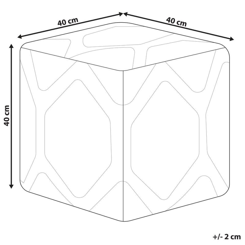 Puf Rojhan - Beige, blå - Møbler - Stole & lænestole - Taburet & skammel - Ottoman