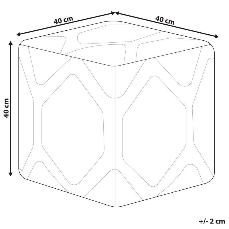 Puf Rojhan - Beige, blå - Møbler - Stole & lænestole - Taburet & skammel - Ottoman