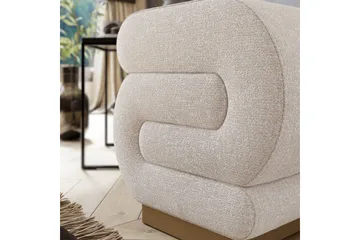 Puf Sanina Creme - Cremevhid - Møbler - Stole & lænestole - Taburet & skammel - Ottoman