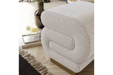 Puf Sanina Creme - Cremevhid - Møbler - Stole & lænestole - Taburet & skammel - Ottoman
