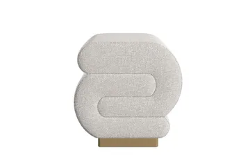 Puf Sanina Creme - Cremevhid - Møbler - Stole & lænestole - Taburet & skammel - Ottoman