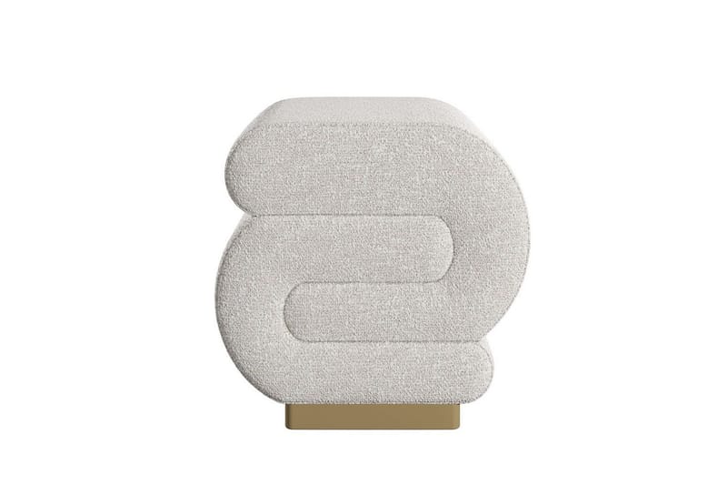 Puf Sanina Creme - Cremevhid - Møbler - Stole & lænestole - Taburet & skammel - Ottoman