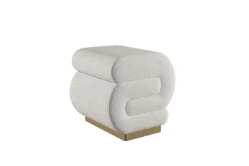 Puf Sanina Creme - Cremevhid - Møbler - Stole & lænestole - Taburet & skammel - Ottoman