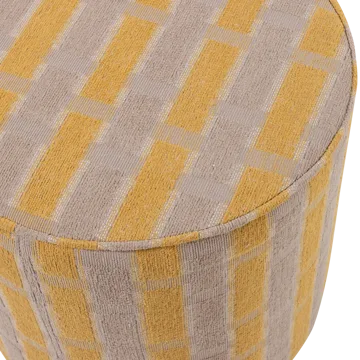 Puf Sarli 46 cm rundt - Taupe/Gul - Møbler - Stole & lænestole - Taburet & skammel - Ottoman