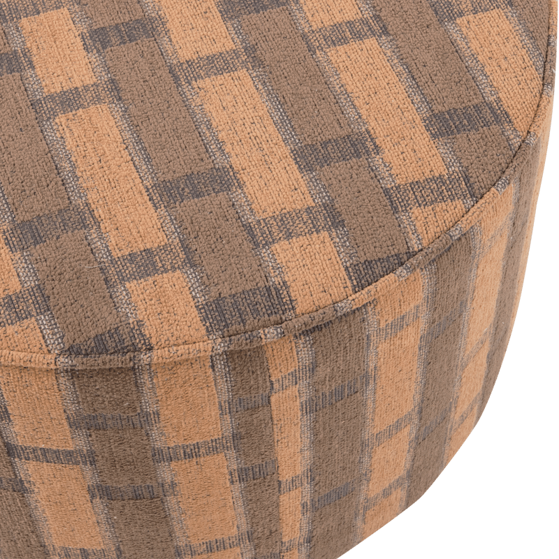 Puf Sarli 60 cm rundt - Brun/Rosa - Møbler - Stole & lænestole - Taburet & skammel - Ottoman