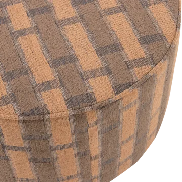 Puf Sarli 60 cm rundt - Brun/Rosa - Møbler - Stole & lænestole - Taburet & skammel - Ottoman