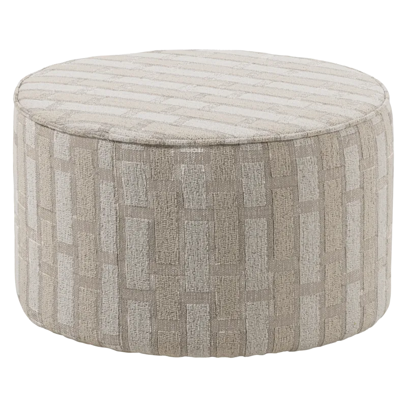 Puf Sarli 60 cm rundt, Natur/Beige