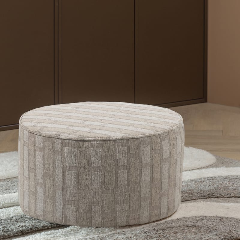 Puf Sarli 60 cm rundt - Natur/Beige - Møbler - Stole & lænestole - Taburet & skammel - Ottoman