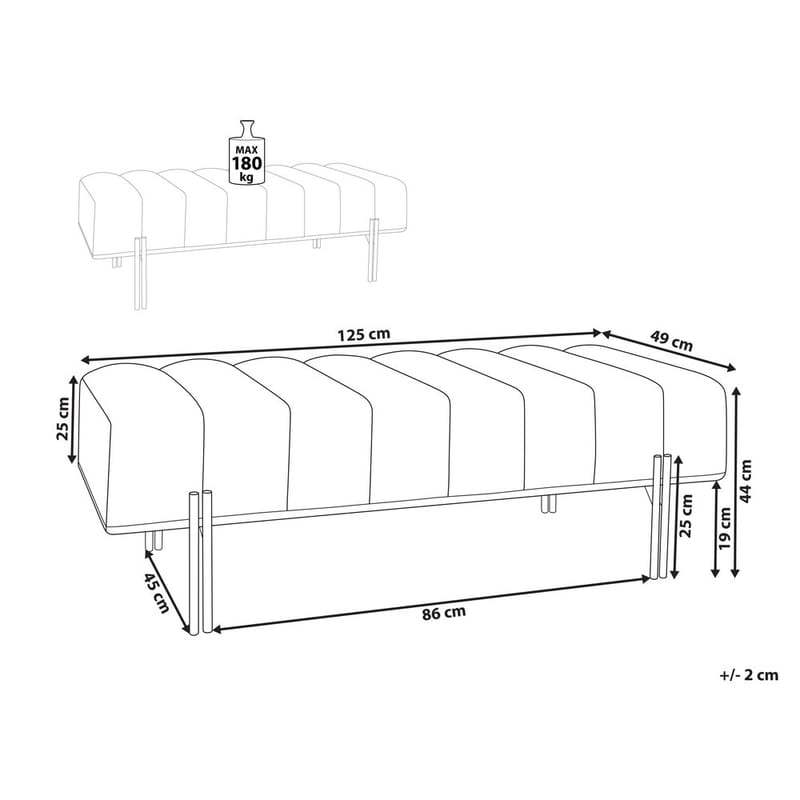 Sengebænk Carey - Møbler - Senge - Sengetilbehør & sengegavl - Lamelbunde