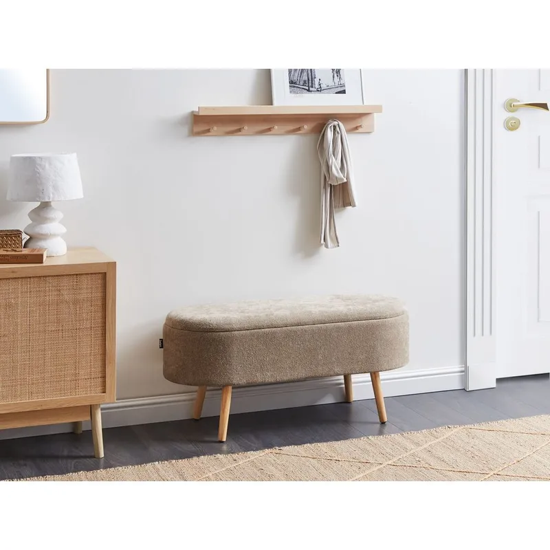 Sengebænk Oklahoma - Brun, lyst træ - Boligtilbehør - Håndtag og beslag - Beslag - Møbelben