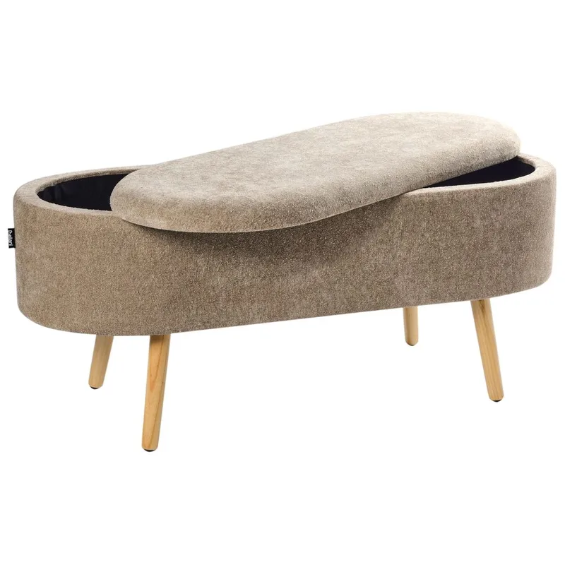 Sengebænk Oklahoma - Brun, lyst træ - Boligtilbehør - Håndtag og beslag - Beslag - Møbelben