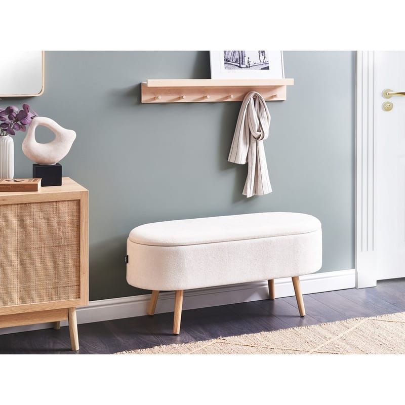 Sengebænk Oklahoma - Hvid, lyst træ - Boligtilbehør - Håndtag og beslag - Beslag - Møbelben