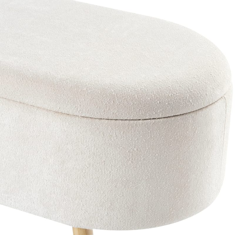 Sengebænk Oklahoma - Hvid, lyst træ - Boligtilbehør - Håndtag og beslag - Beslag - Møbelben