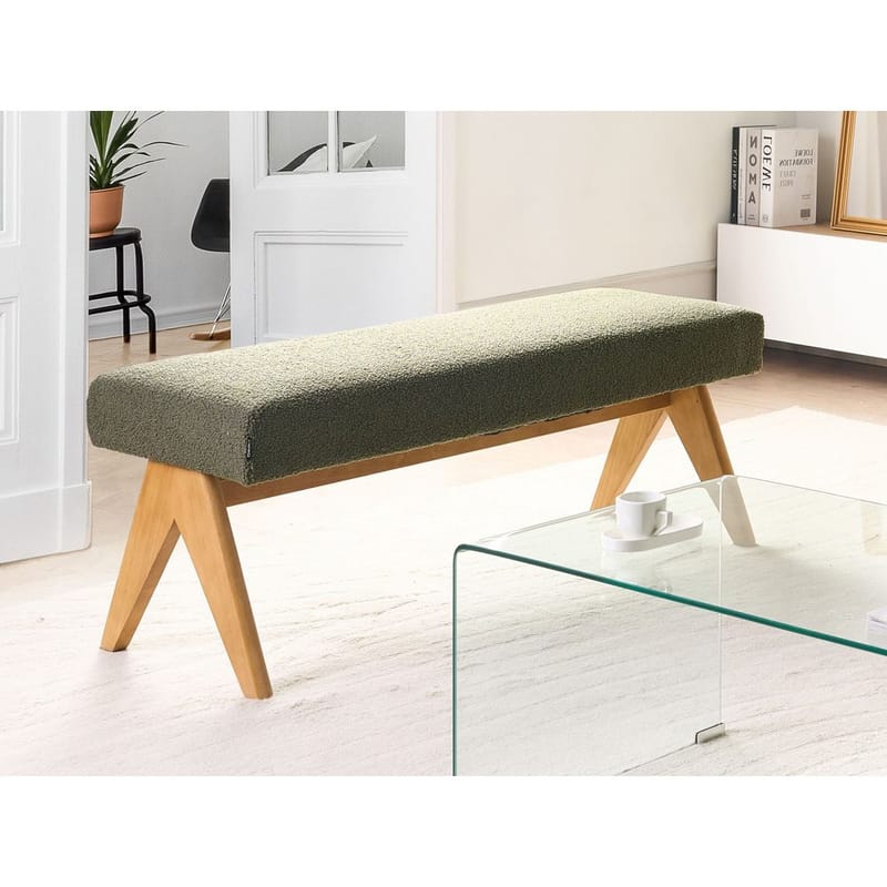 Sengebænk Tamre - Grøn, lyst træ - Møbler - Stole & lænestole - Taburet & skammel - Puf - Opredelig puf