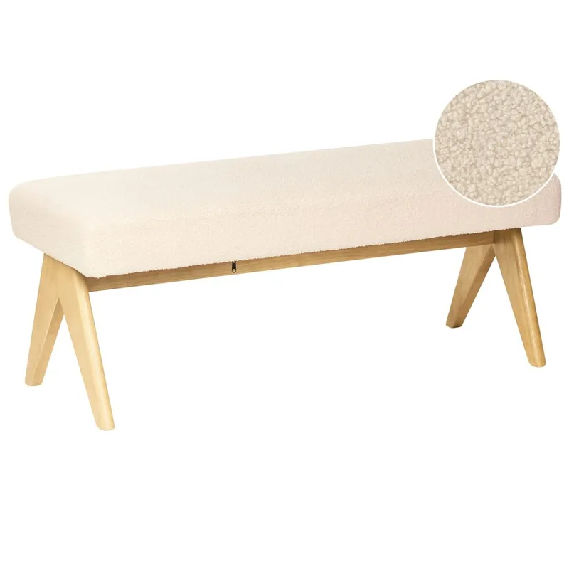 Sengebænk Tamre, Hvid, lyst træ