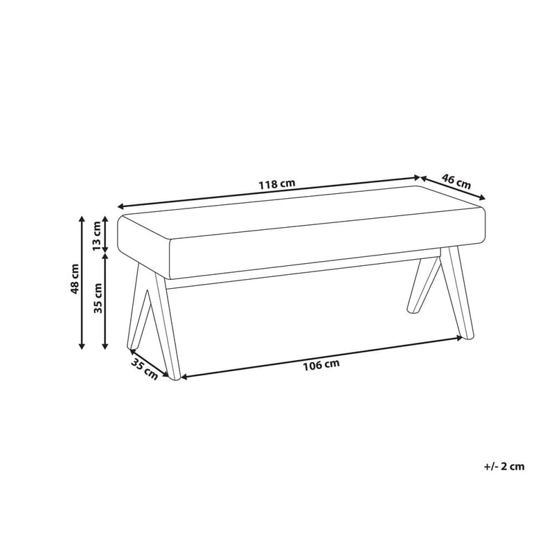 Sengebænk Tamre - Sort, lyst træ - Møbler - Stole & lænestole - Taburet & skammel - Puf - Opredelig puf