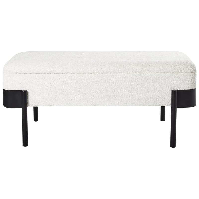 Sengebænk Warren - Hvid, Sort - Møbler - Stole & lænestole - Taburet & skammel - Puf