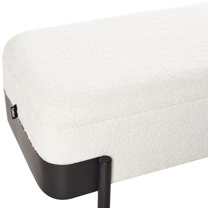 Sengebænk Warren - Hvid, Sort - Møbler - Stole & lænestole - Taburet & skammel - Puf