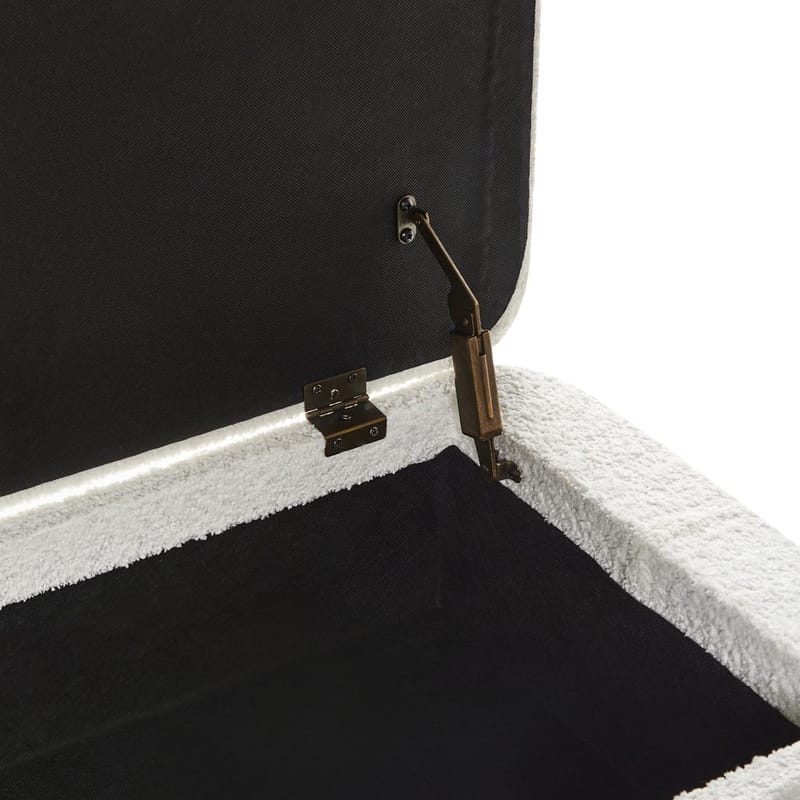 Sengebænk Warren - Hvid, Sort - Møbler - Stole & lænestole - Taburet & skammel - Puf