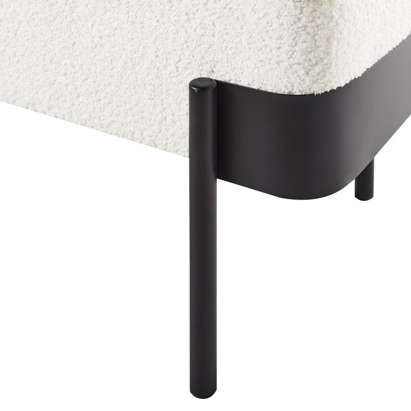 Sengebænk Warren - Hvid, Sort - Møbler - Stole & lænestole - Taburet & skammel - Puf