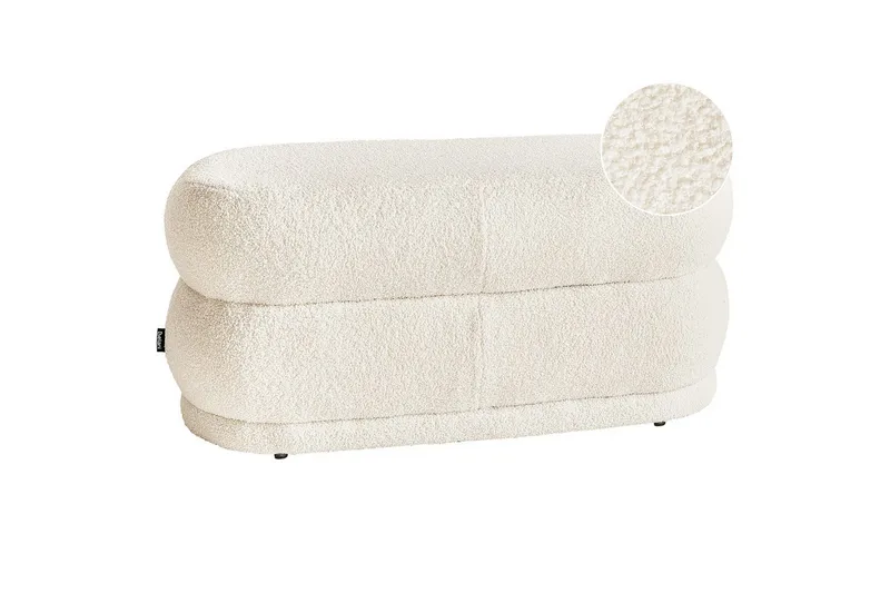 Siddebænk Ellendale Hvid - Hvid - Møbler - Stole & lænestole - Taburet & skammel - Puf - Opredelig puf