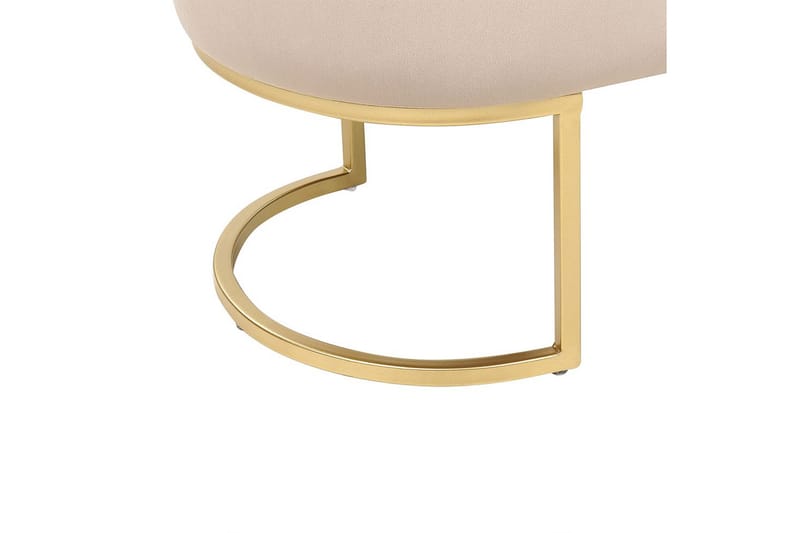 Siddebænk Milry Beige/guld - Beige/guld - Møbler - Stole & lænestole - Taburet & skammel - Puf - Opredelig puf
