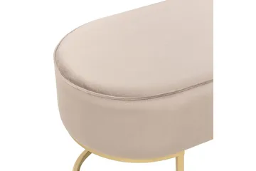 Siddebænk Milry Beige/guld - Beige/guld - Møbler - Stole & lænestole - Taburet & skammel - Puf - Opredelig puf