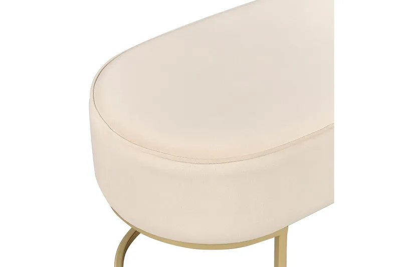 Siddebænk Milry Cremehvid/guld - Cremehvid/guld - Møbler - Stole & lænestole - Taburet & skammel - Puf - Opredelig puf