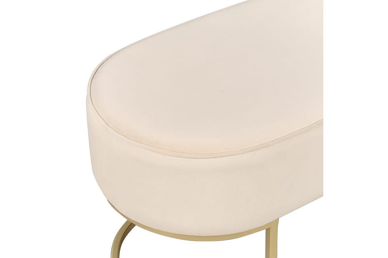 Siddebænk Milry Cremehvid/guld - Cremehvid/guld - Møbler - Stole & lænestole - Taburet & skammel - Puf - Opredelig puf