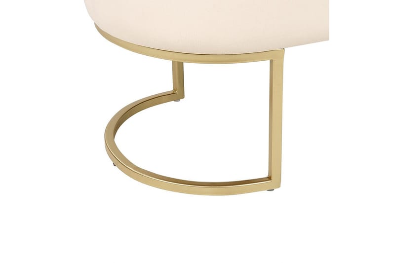 Siddebænk Milry Cremehvid/guld - Cremehvid/guld - Møbler - Stole & lænestole - Taburet & skammel - Puf - Opredelig puf