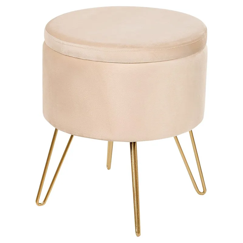 Puf Silas, Beige, guld