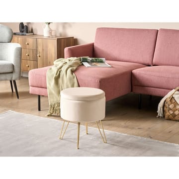 Puf Silas - Beige, guld - Møbler - Stole & lænestole - Taburet & skammel - Ottoman