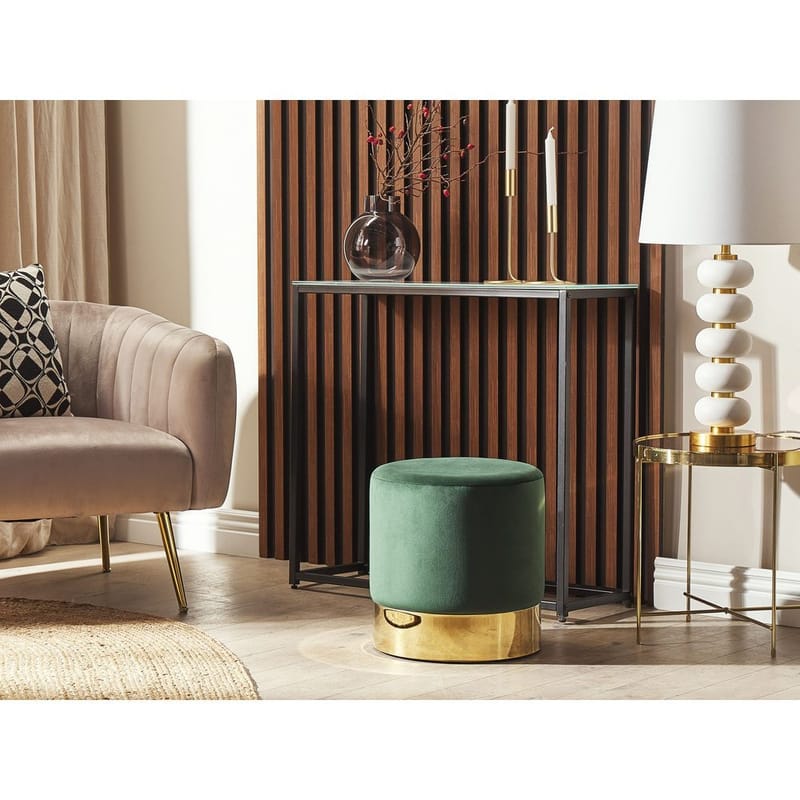 Puf Sophia - Grøn, guld - Møbler - Stole & lænestole - Taburet & skammel - Ottoman