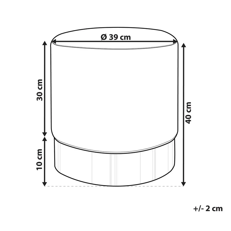 Puf Sophia - Hvid, guld - Møbler - Stole & lænestole - Taburet & skammel - Ottoman